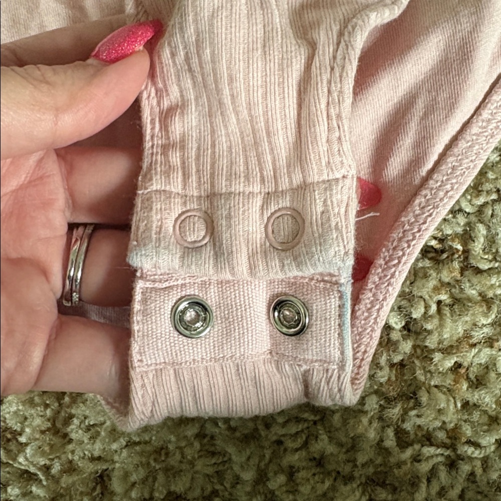 Old Navy size M tall ribbed light pink body suit with adjustable straps VGUC - Picture 5 of 5